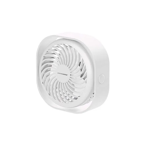 Rockrose Frozen II 3-Speed Ultra-Portable Rechargeable Desktop Mini Fan with 360&deg; Tilting Head &ndash; White